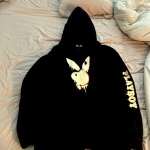 black playboy oversized 2x hoodie